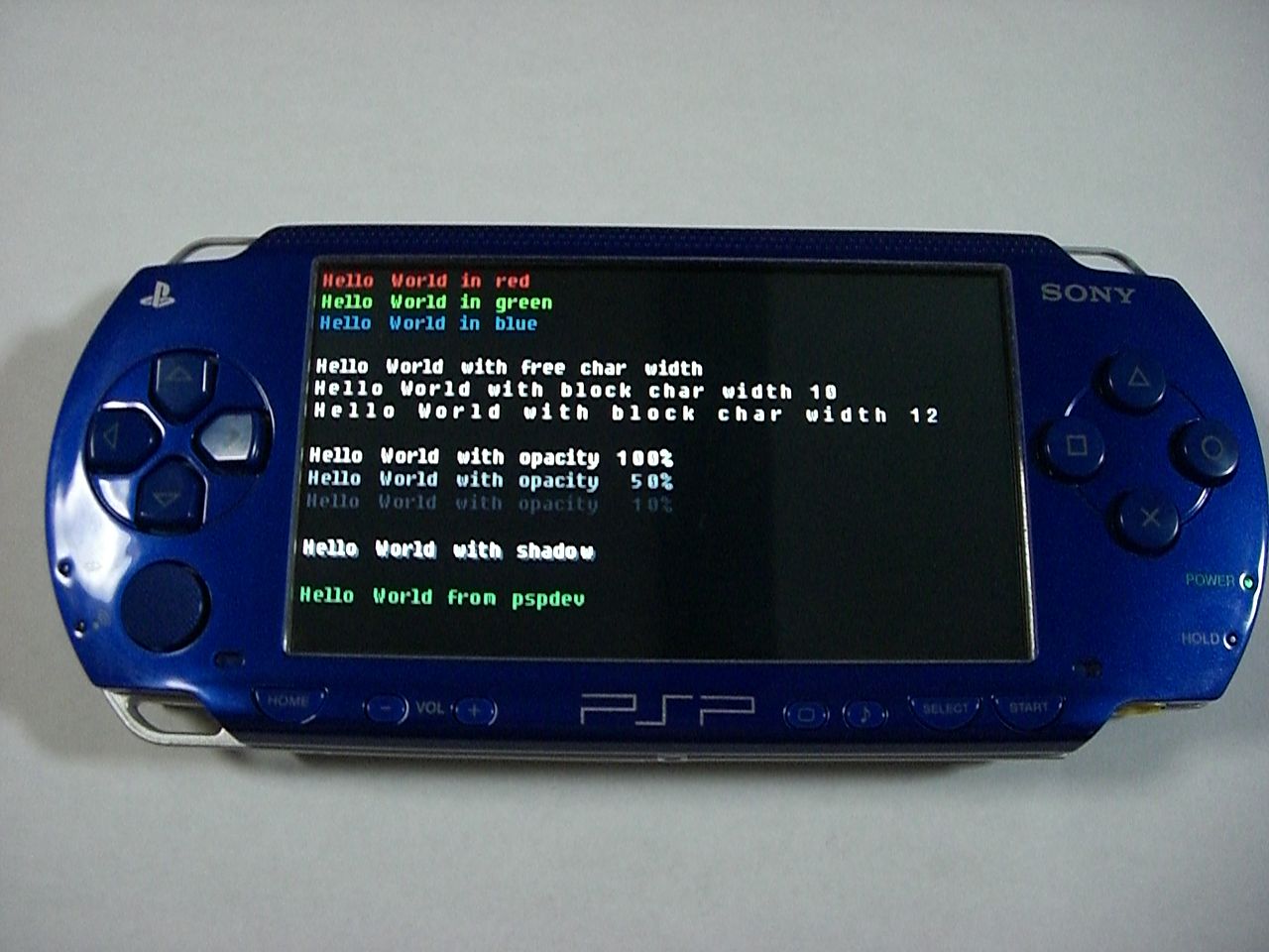 Hello World on PSP